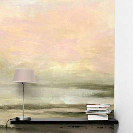 Αυτοκόλλητη Ταπετσαρία τοίχου HAND DRAWN SUNSET BEACH LANDSCAPE - Τοπία Sticky 1