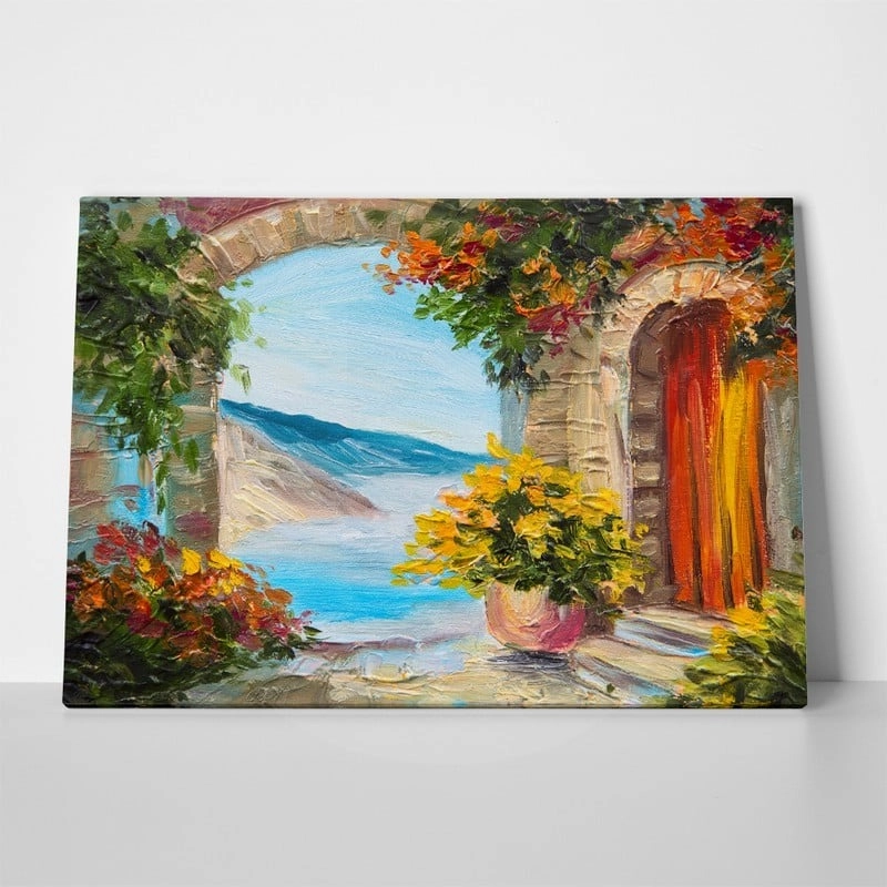 Πινακας σε καμβά HOUSE NEAR SEA 6