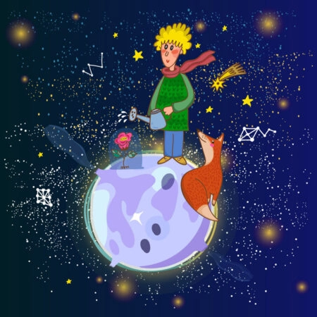 Πίνακας σε καμβά ILLUSTRATION OF LITTLE PRINCE - Παιδικοι και set Sticky 4