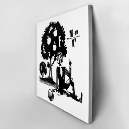 Πίνακας σε καμβά ISAAC NEWTON APPLE ENGRAVING - Επιστημη και Υγεια Sticky 2