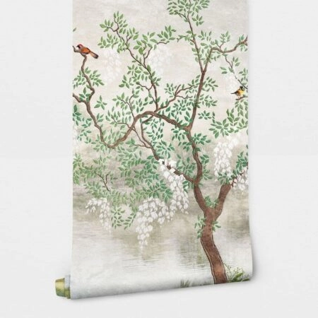 Αυτοκόλλητη Ταπετσαρία τοίχου JAPANESE GARDEN - Floral - Λουλουδια Sticky 2