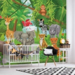 Αυτοκόλλητη Ταπετσαρία τοίχου JUNGLE ANIMALS