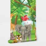 Αυτοκόλλητη Ταπετσαρία τοίχου JUNGLE ANIMALS