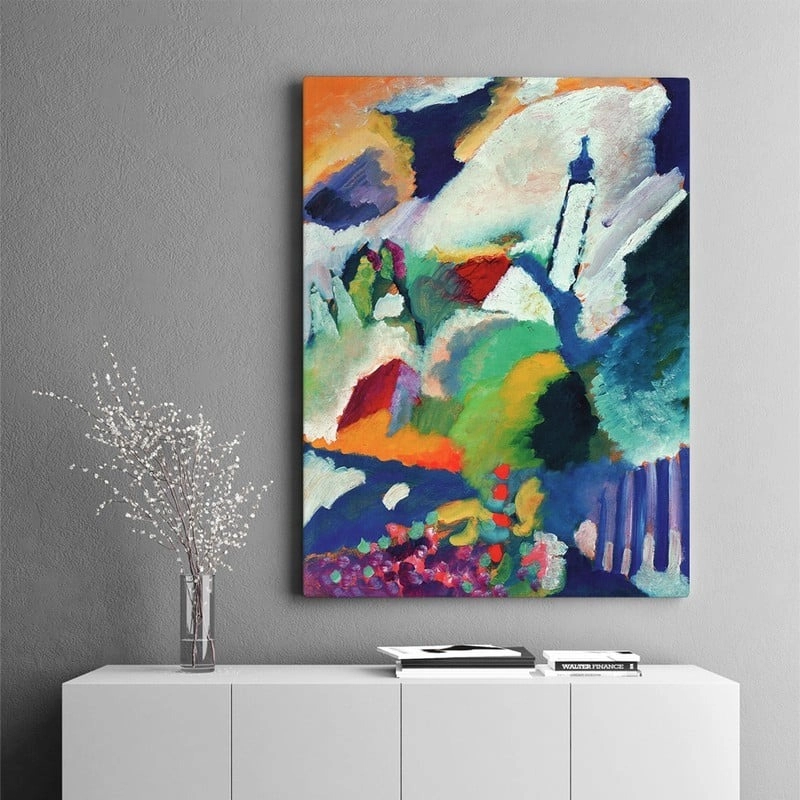Πινακας σε καμβά KANDINSKY - CHURCH IN MURNAU