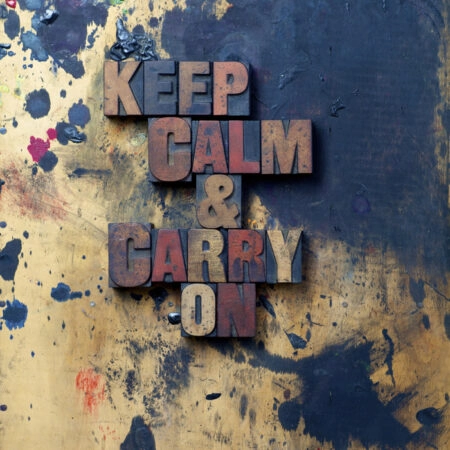 Πινακας σε καμβά KEEP CALM - Typography Sticky 4