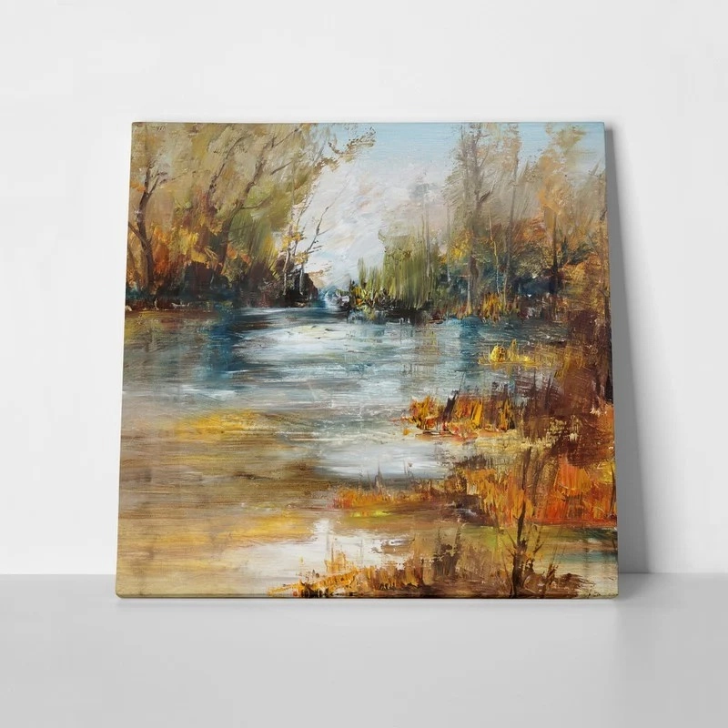 Πίνακας σε καμβά LAKE FOREST PAINTING
