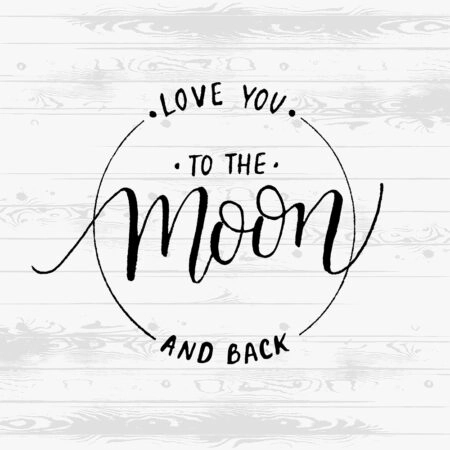 Πίνακας σε καμβά LOVE YOU TO THE MOON AND BACK - Παιδικοι και set Sticky 5