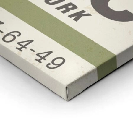 Πίνακας σε καμβά LUGGAGE TAG NEW YORK - Typography και Χαρτες Sticky 1