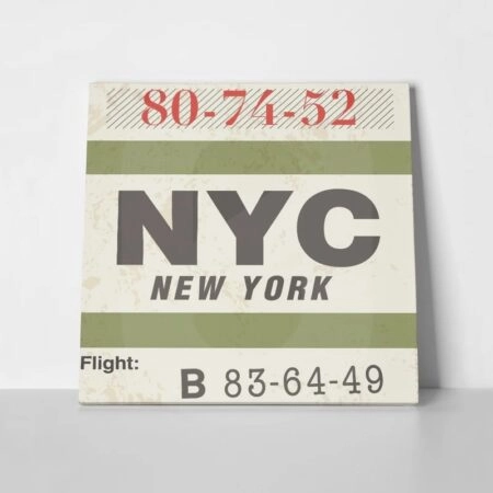 Πίνακας σε καμβά LUGGAGE TAG NEW YORK