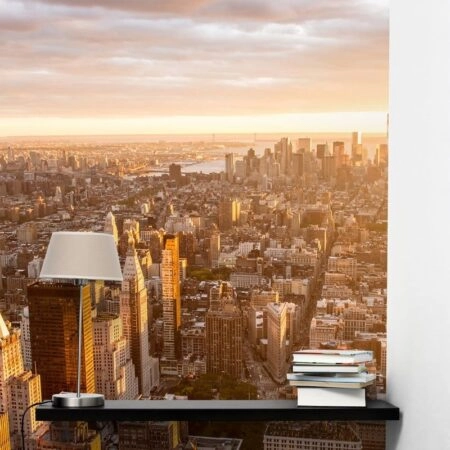 Αυτοκόλλητη Ταπετσαρία τοίχου MANHATTAN SUNSET - Χάρτες - Πόλεις Sticky 1