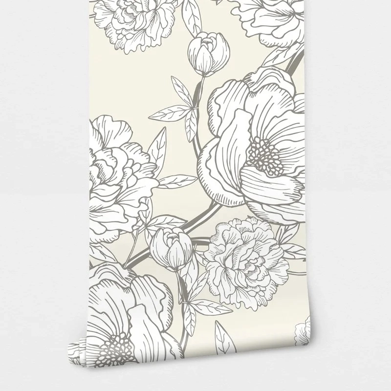 Αυτοκόλλητη Ταπετσαρία τοίχου MINIMAL FLORAL BLOSSOM