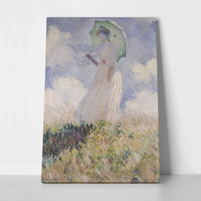 Πινακας σε καμβά MONET - WOMAN WITH PARASOL