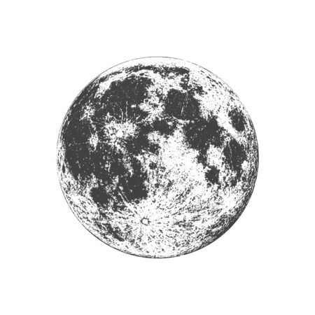 Πίνακας σε καμβά MOON ILLUSTRATION - Διαστημα και Τεχνολογια Sticky 5