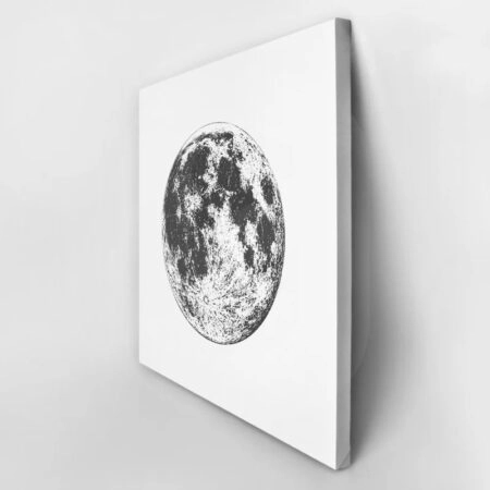 Πίνακας σε καμβά MOON ILLUSTRATION - Διαστημα και Τεχνολογια Sticky 3