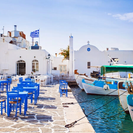 Πινακας σε καμβά NAOUSA PAROS - Παραθαλασσιες πολεις και χωρια Sticky 4
