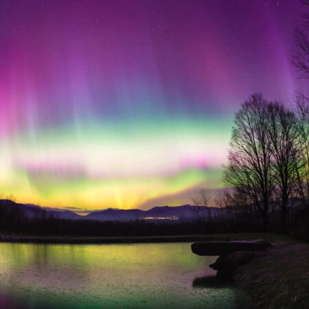 Πινακας σε καμβά NORTHERN LIGHTS - Ουρανος - Καιρικα φαινομενα Sticky 4