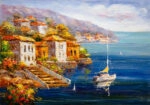 Πινακας σε καμβά OIL PAINTING HARBOUR