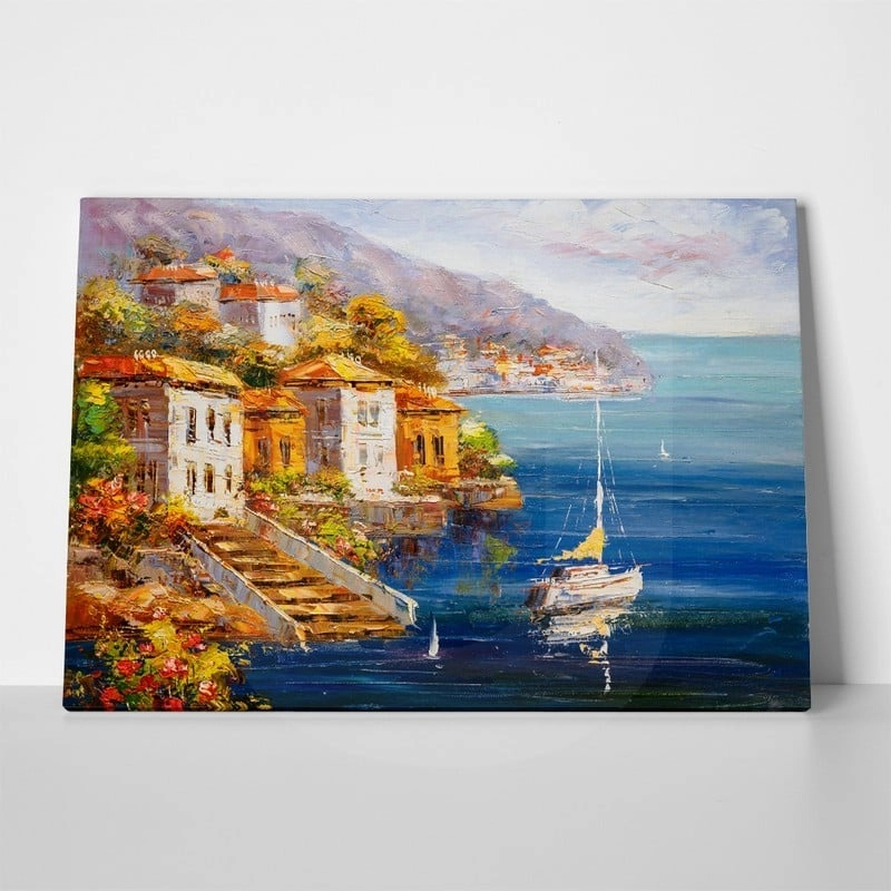 Πινακας σε καμβά OIL PAINTING HARBOUR