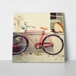 Πίνακας σε καμβά OLD RED BIKE