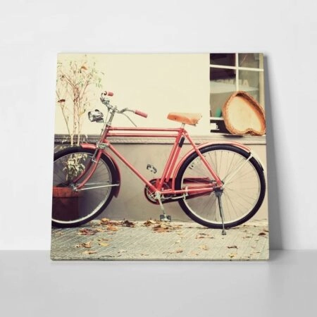 Πίνακας σε καμβά OLD RED BIKE