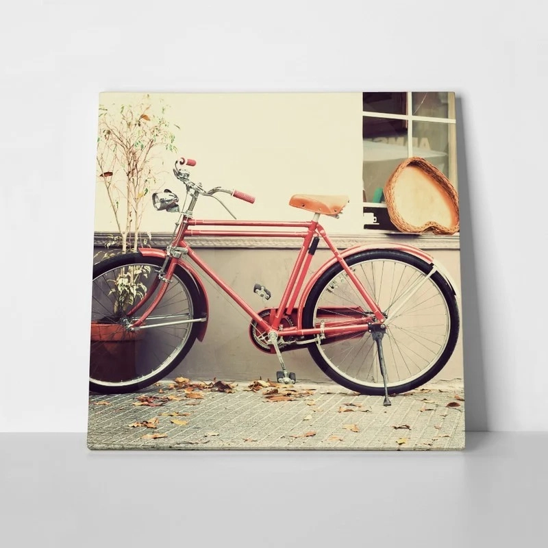 Πίνακας σε καμβά OLD RED BIKE