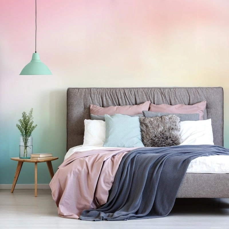 Αυτοκόλλητη Ταπετσαρία τοίχου OMBRE PINK AND CYAN