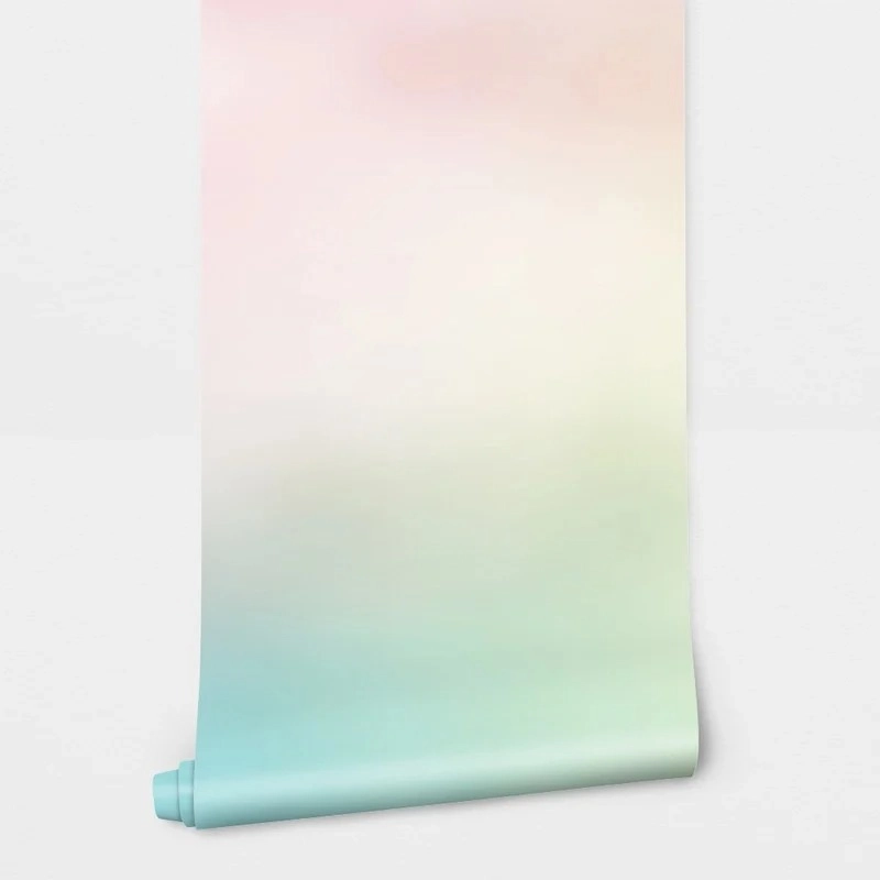 Αυτοκόλλητη Ταπετσαρία τοίχου OMBRE PINK AND CYAN