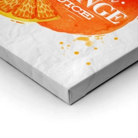 Πίνακας σε καμβά ORANGE - Typography και Χαρτες Sticky 1