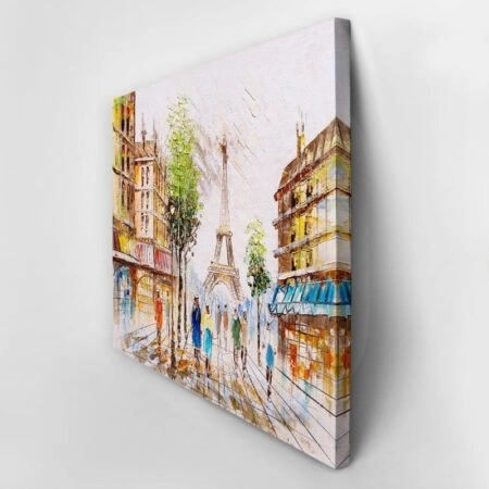 Πινακας σε καμβά PARIS STREET VIEW OIL PAINTING 2 - Παρισι Sticky 2