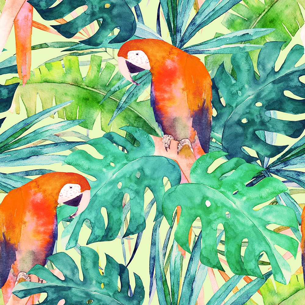 Πίνακας σε καμβά PARROTS WATERCOLOR