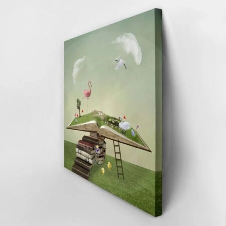 Πίνακας σε καμβά PATHWAY TO OPEN BOOK - Πουλια Sticky 2
