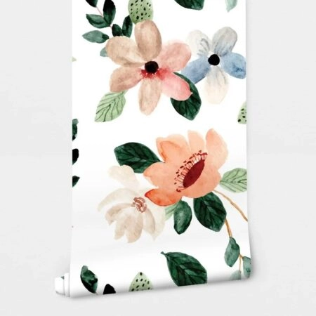 Αυτοκόλλητη Ταπετσαρία τοίχου PEACH DAISIES - Floral - Λουλουδια Sticky 2