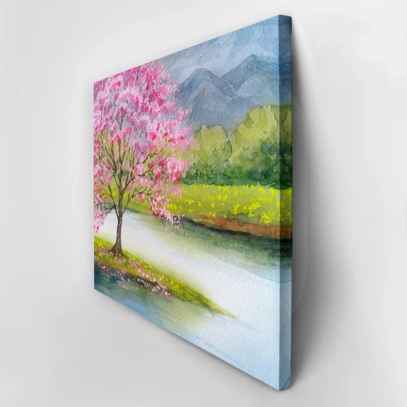 Πινακας σε καμβά PEACH SEEDLING ON MIST ISLAND