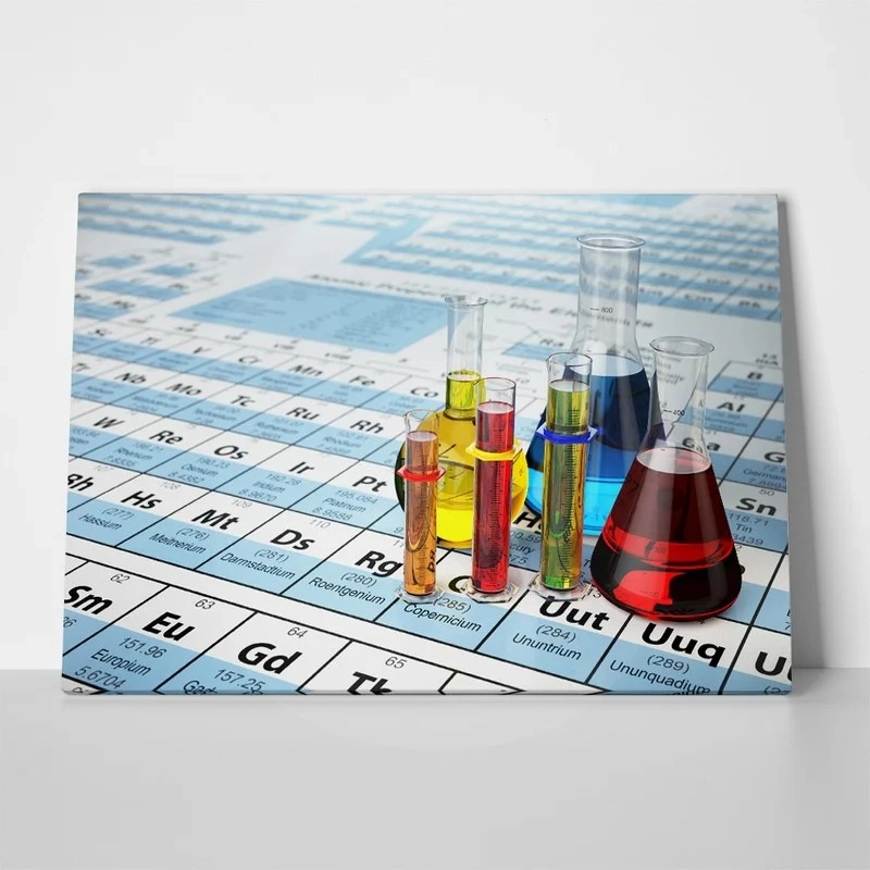 Πινακας σε καμβά PERIODIC TABLE AND LIQUIDS