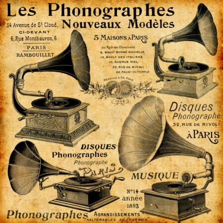 Πίνακας σε καμβά PHONOGRAPHES - Μουσικη Sticky 4