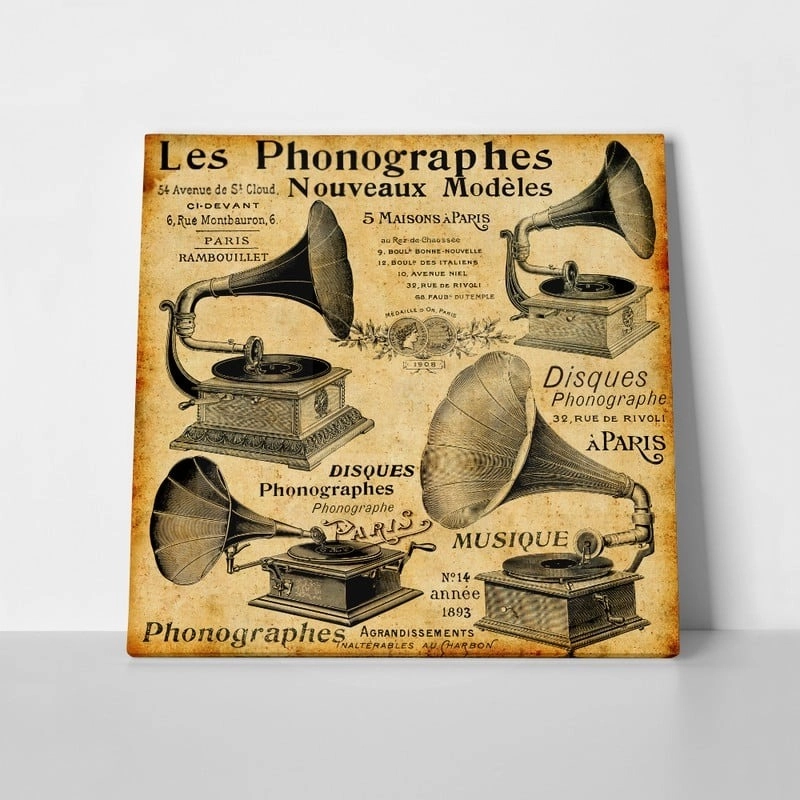 Πίνακας σε καμβά PHONOGRAPHES