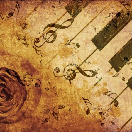 Πινακας σε καμβά PIANO ROSE - Πιανο - Πληκτροφορα οργανα Sticky 4
