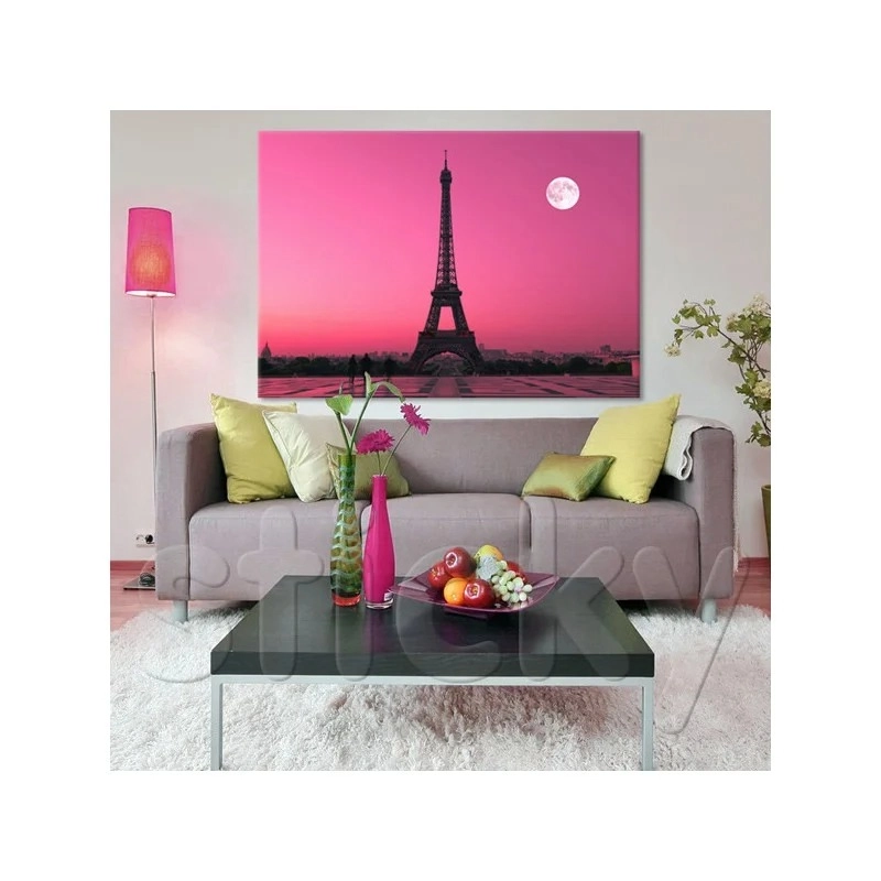 Πινακας σε καμβά PINK EIFFEL