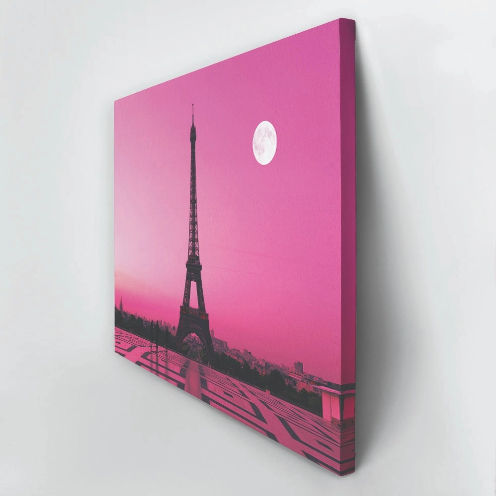 Πινακας σε καμβά PINK EIFFEL