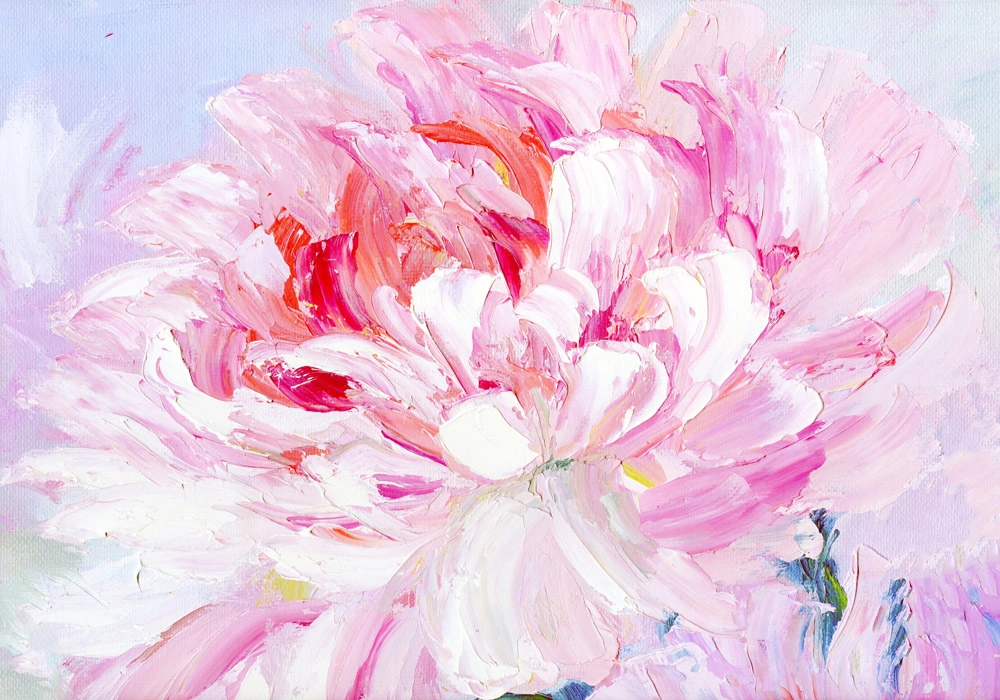 Πινακας σε καμβά PINK PEONY FLOWER