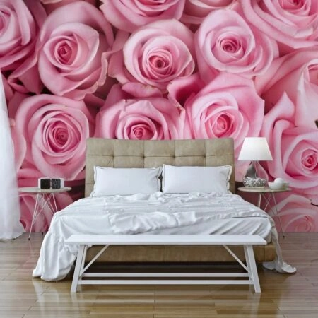 Αυτοκόλλητη Ταπετσαρία τοίχου PINK ROSES