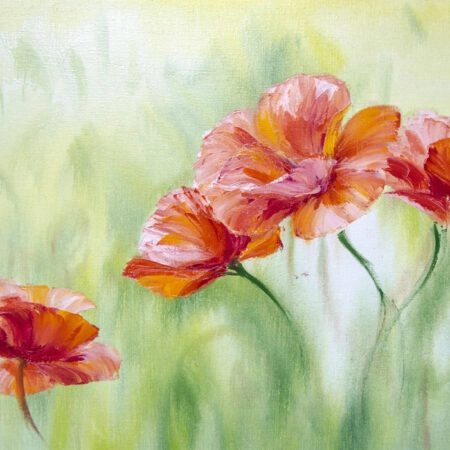 Πινακας σε καμβά POPPIES IN THE FIELD - Παπαρουνες Sticky 4