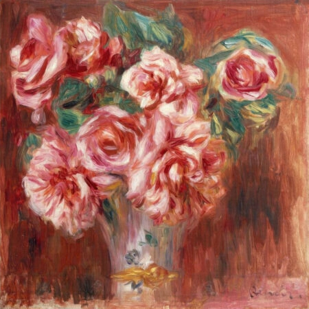 Πίνακας σε καμβά RENOIR - ROSES DANS UN VASE - Pierre Auguste Renoir Sticky 6