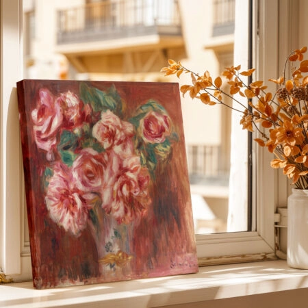 Πίνακας σε καμβά RENOIR - ROSES DANS UN VASE