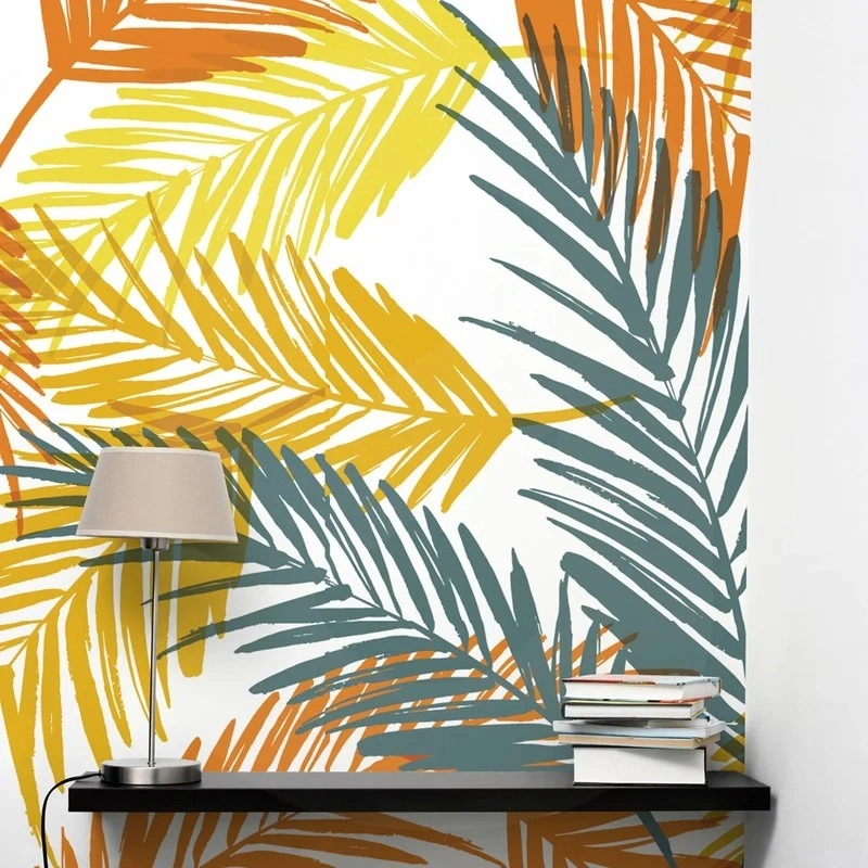 Αυτοκόλλητη Ταπετσαρία τοίχου RETRO PALM LEAVES 2