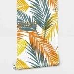 Αυτοκόλλητη Ταπετσαρία τοίχου RETRO PALM LEAVES 2