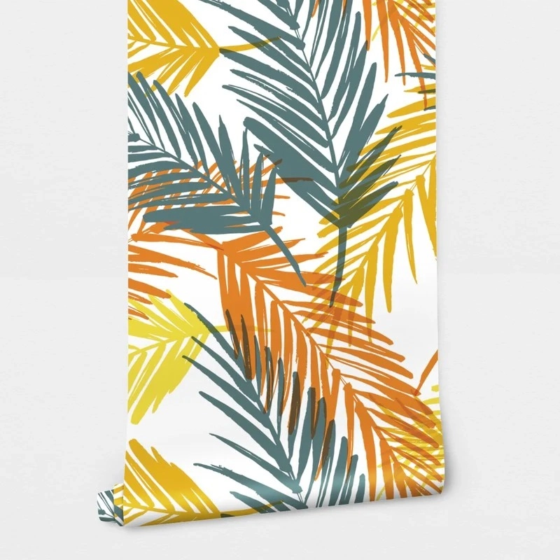 Αυτοκόλλητη Ταπετσαρία τοίχου RETRO PALM LEAVES 2