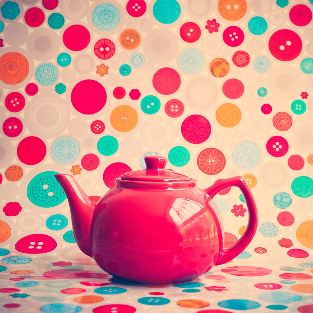 Πίνακας σε καμβά RETRO TEA POT