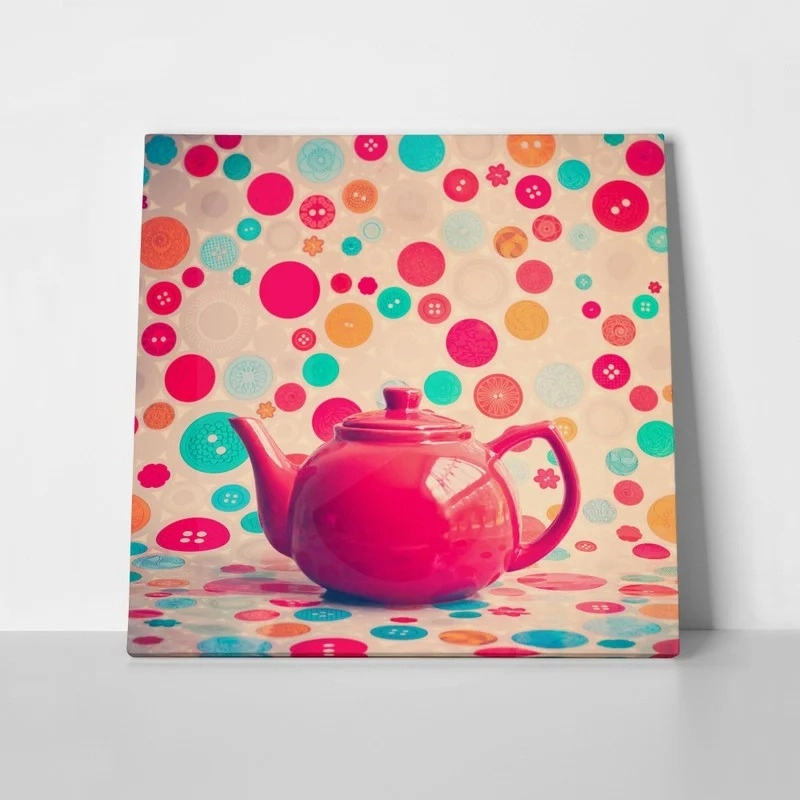 Πίνακας σε καμβά RETRO TEA POT