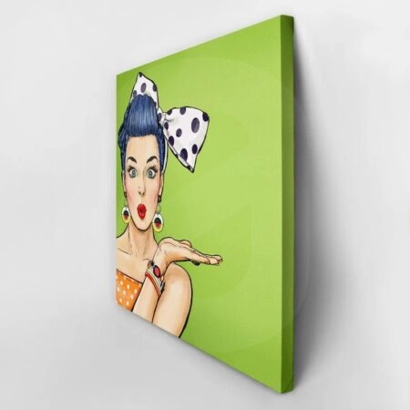 Πίνακας σε καμβά SURPRISED WOMAN POP ART - Πορτραιτα και Φιγουρες Sticky 2
